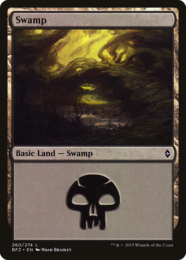 Swamp (BFZ-260A) [Battle for Zendikar] MTG Single Wizards of the Coast