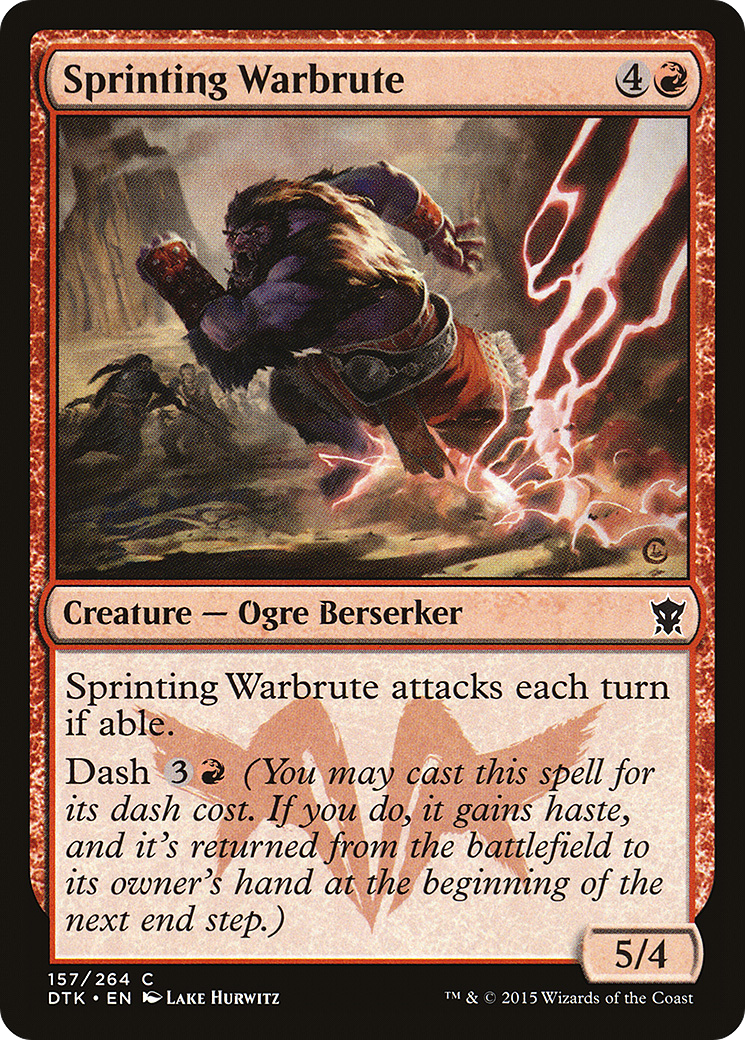 Sprinting Warbrute (DTK-157) [Dragons of Tarkir] Foil MTG Single Wizards of the Coast