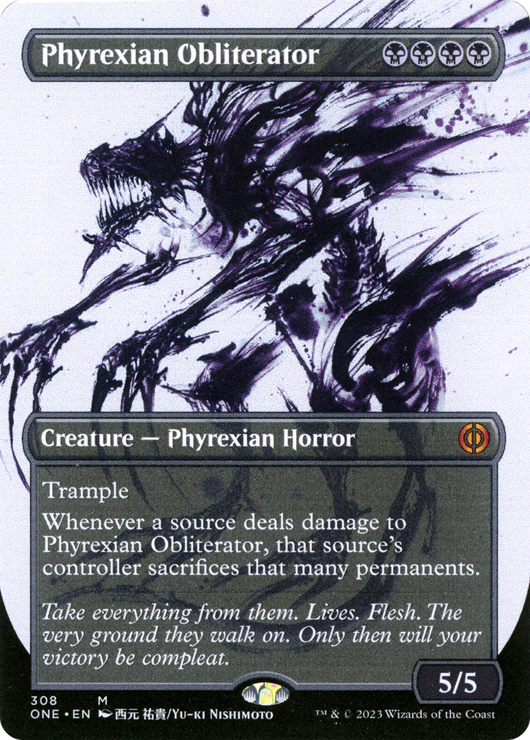 Phyrexian Obliterator (ONE-308) [Phyrexia: All Will Be One] (Showcase) (Borderless) Foil MTG Single Wizards of the Coast