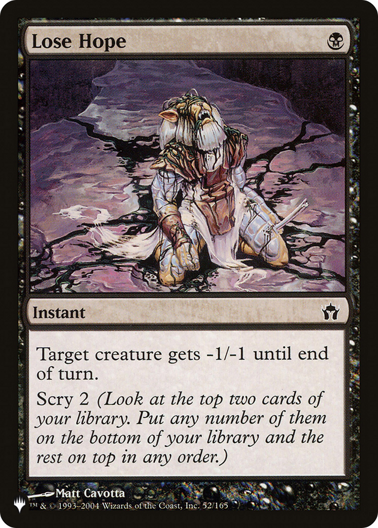 Lose Hope (LIST-5DN-52) [Mystery Booster] The List MTG Single Wizards of the Coast