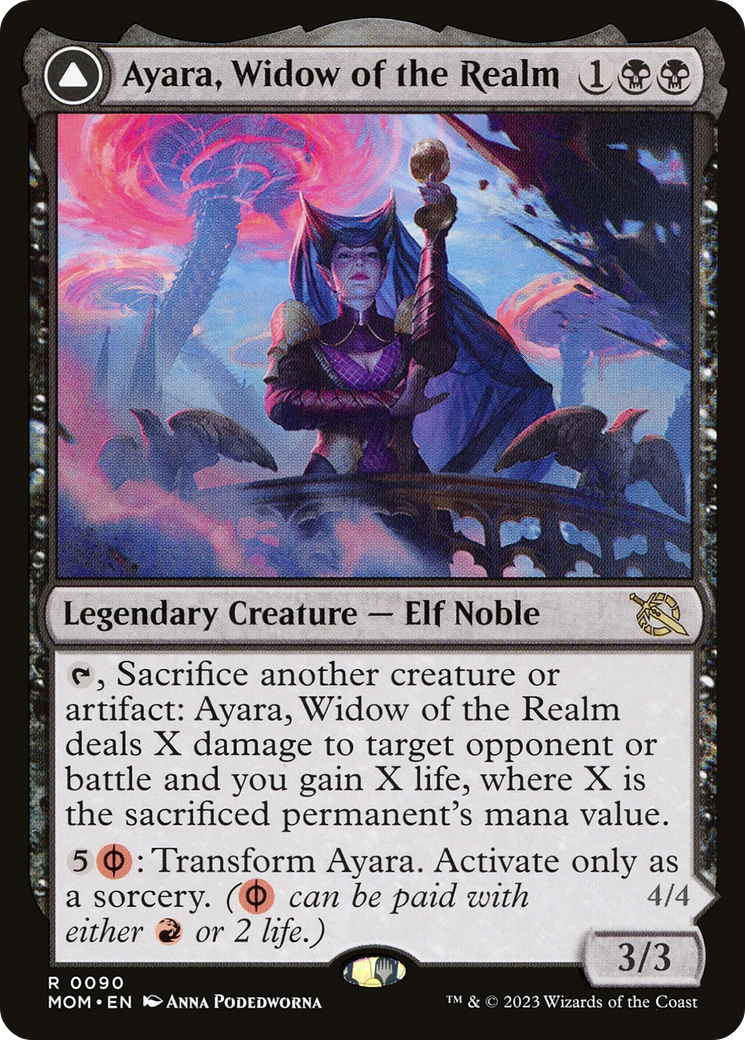 Ayara, Widow of the Realm // Ayara, Furnace Queen (MOM-090) [March of the Machine] Foil MTG Single Wizards of the Coast