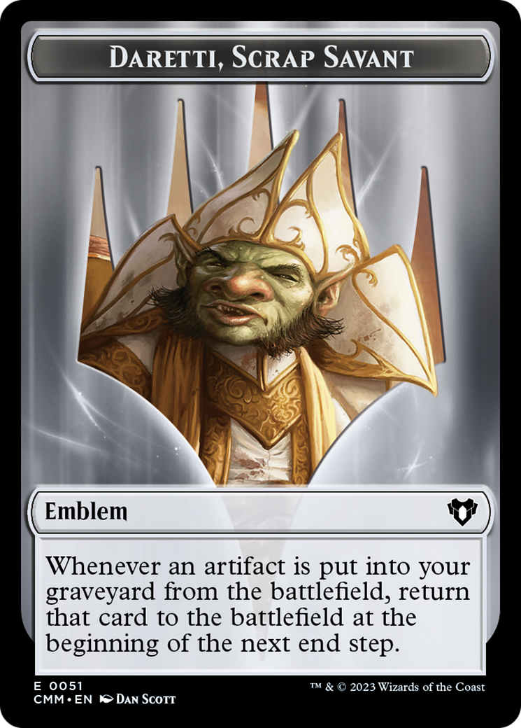 Daretti, Scrap Savant Emblem [Tokens] Commander Masters Tokens MTG Single Magic: The Gathering
