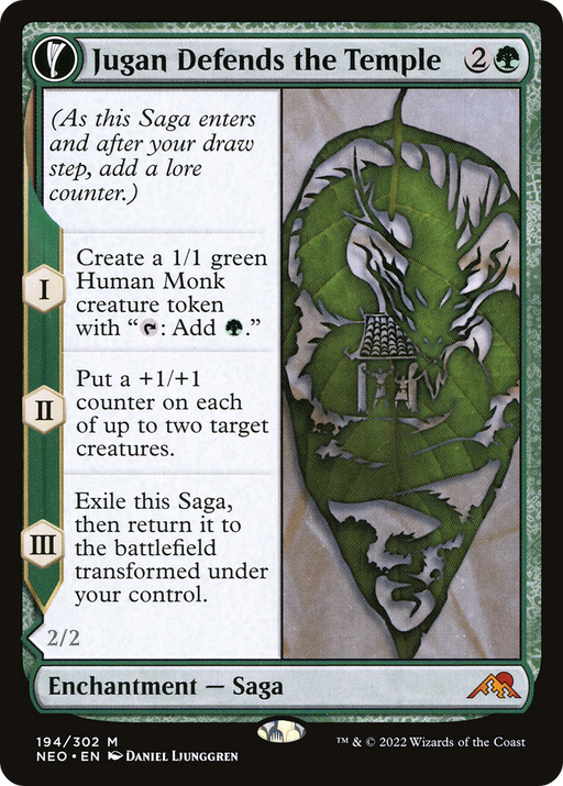 Jugan Defends the Temple (NEO-194) [Kamigawa: Neon Dynasty] MTG Single Wizards of the Coast