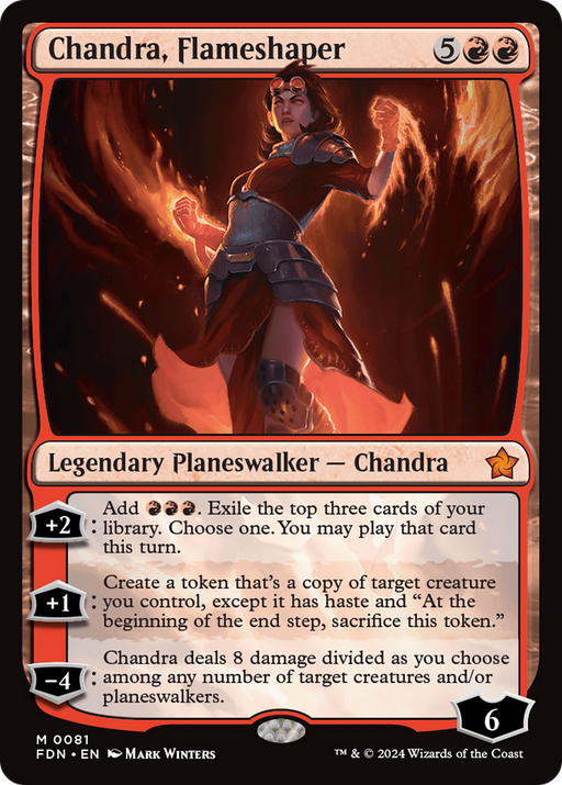 Chandra, Flameshaper (FDN-081) [Foundations] Foil MTG Single Wizards of the Coast