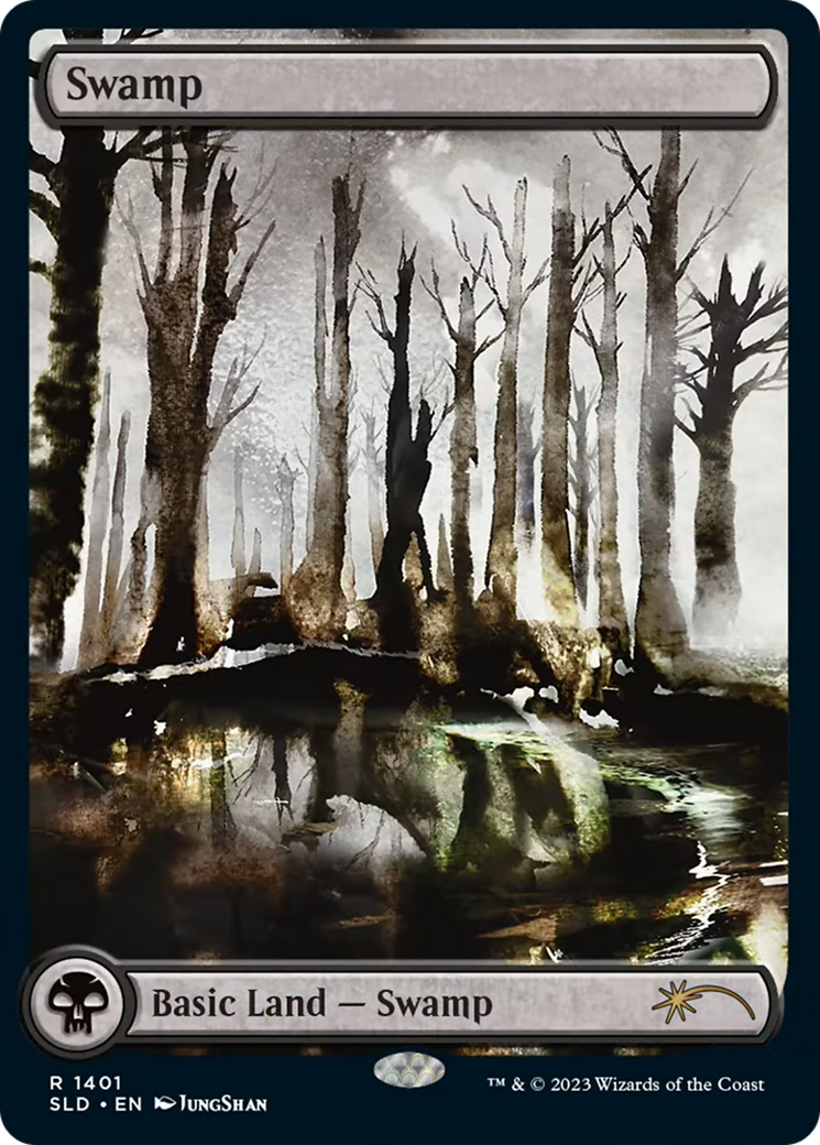 Swamp (1401) (SLD-1401) [Secret Lair] Drop Foil MTG Single Wizards of the Coast