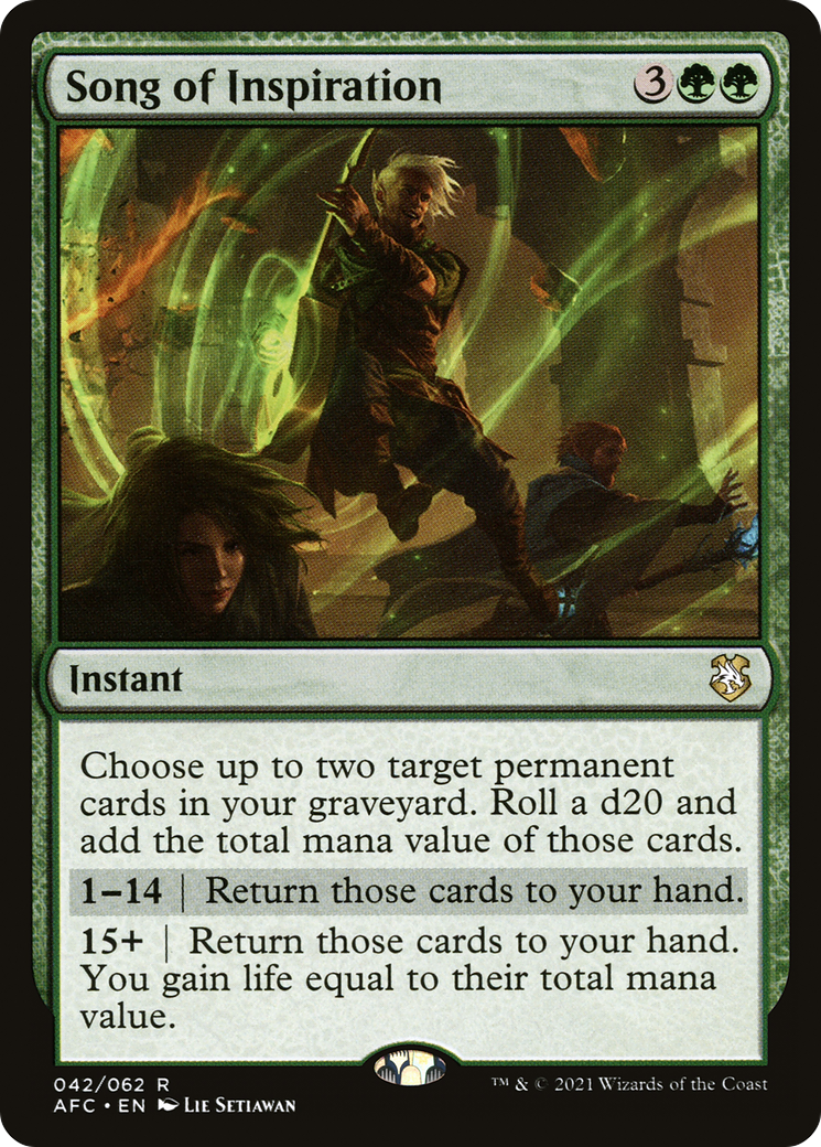 Song of Inspiration (AFC-042) [Forgotten Realms Commander] MTG Single Wizards of the Coast
