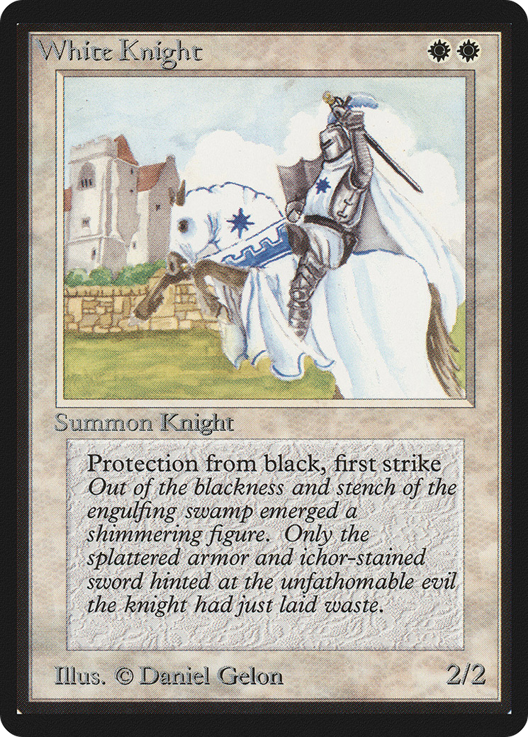 White Knight (LEB-044) [Oldschool] Limited Edition Beta MTG Single Wizards of the Coast