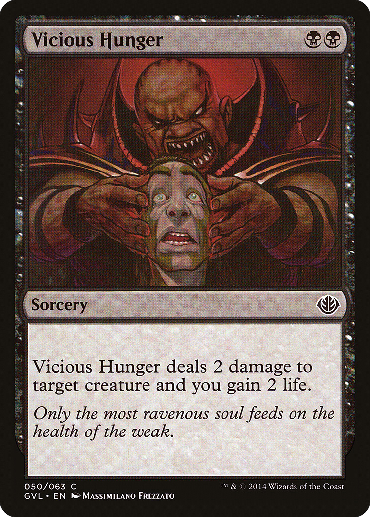 Vicious Hunger (DD3-) [Misc] Duel Decks Anthology: Garruk vs. Liliana MTG Single Wizards of the Coast