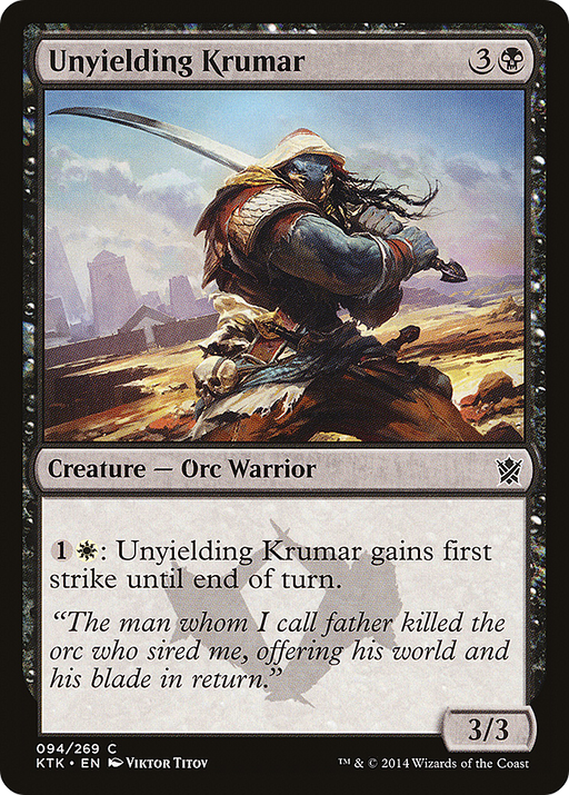 Unyielding Krumar (KTK-094) [Khans of Tarkir] MTG Single Wizards of the Coast