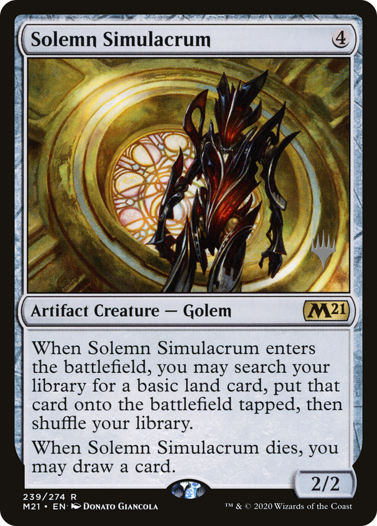 Solemn Simulacrum (PPM21-239P) [Core Set 2021 Promos] MTG Single Wizards of the Coast