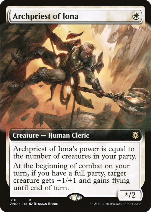 Archpriest of Iona (ZNR-316) [Zendikar Rising] (Extended Art) Foil MTG Single Wizards of the Coast