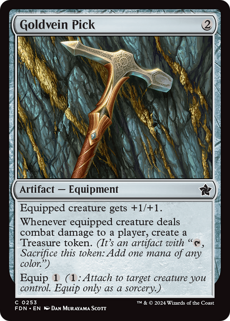 Goldvein Pick (FDN-253) [Foundations] Foil MTG Single Wizards of the Coast