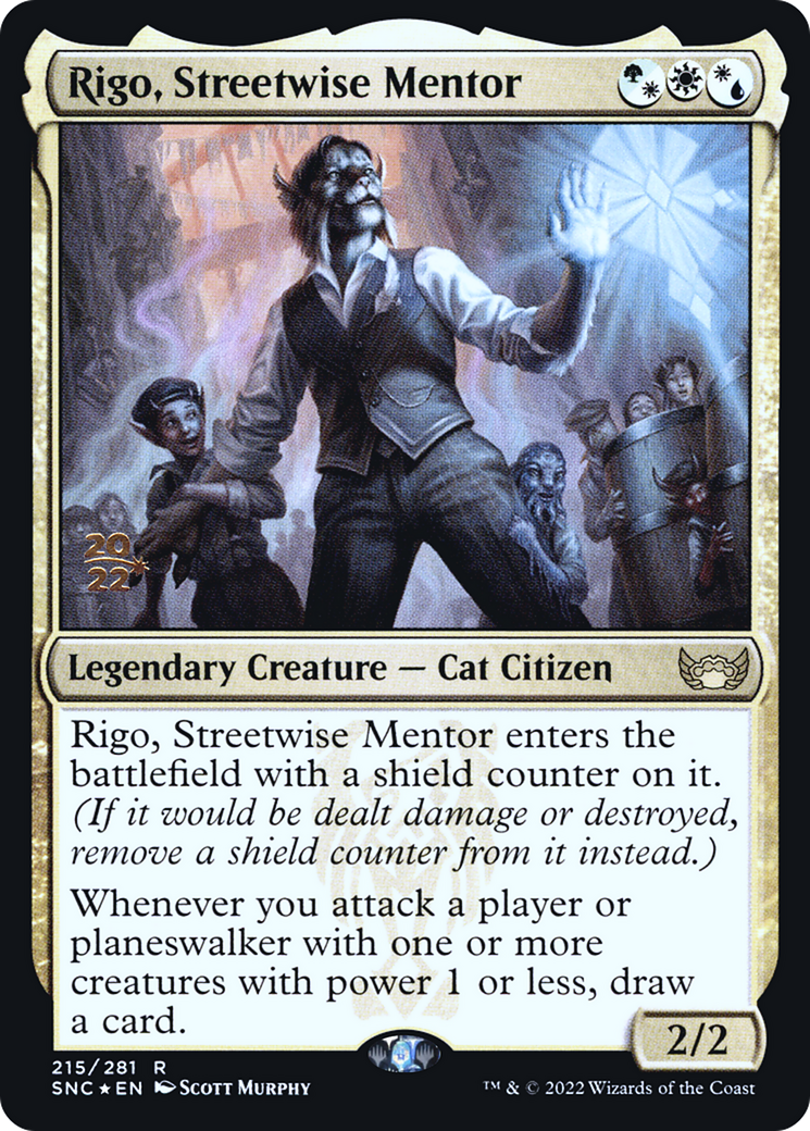 Rigo, Streetwise Mentor (PRE-215S) [Streets of New Capenna Promos] Foil MTG Single Wizards of the Coast