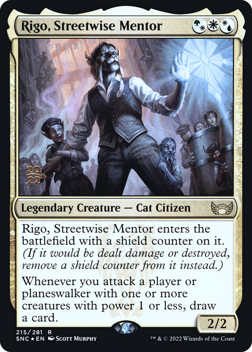 Rigo, Streetwise Mentor (PRE-215S) [Streets of New Capenna Promos] Foil MTG Single Wizards of the Coast