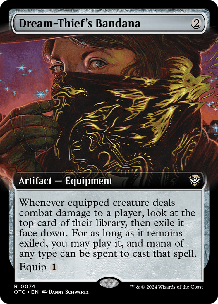 Dream-Thief's Bandana (OTC-074) [Outlaws of Thunder Junction Commander] (Extended Art) MTG Single Wizards of the Coast