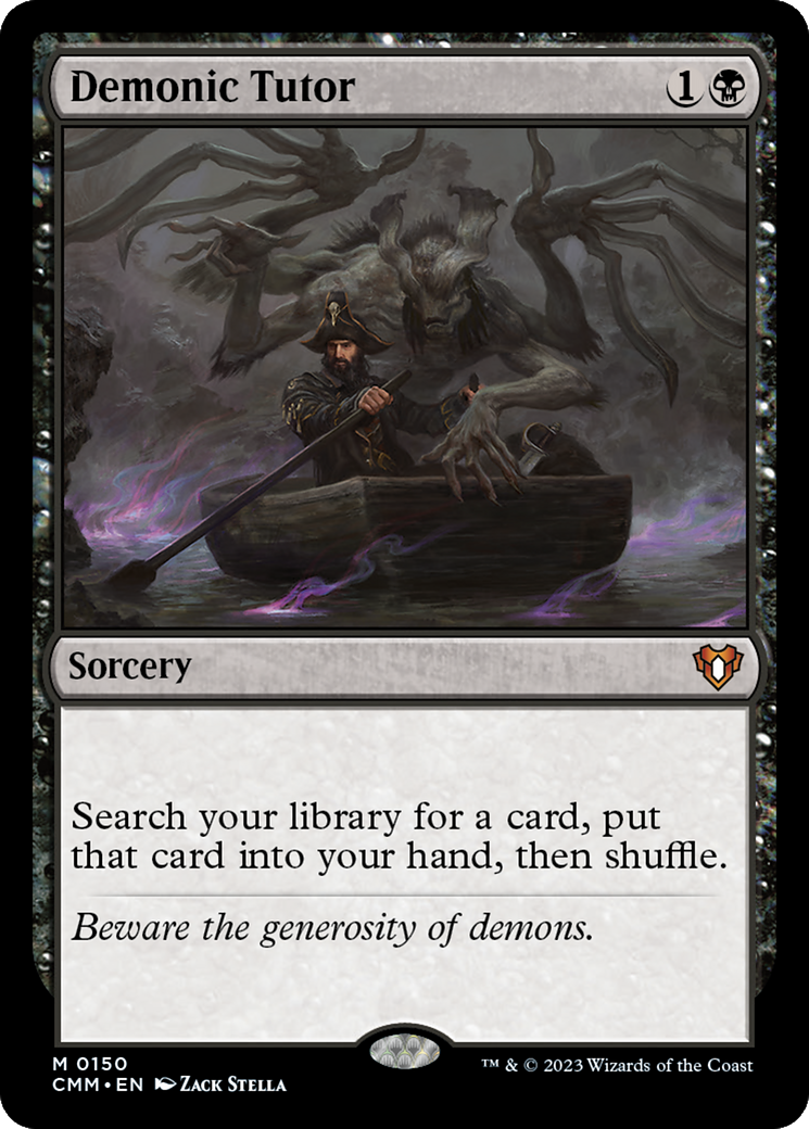 Demonic Tutor (CMM-150) [Commander Masters] MTG Single Wizards of the Coast