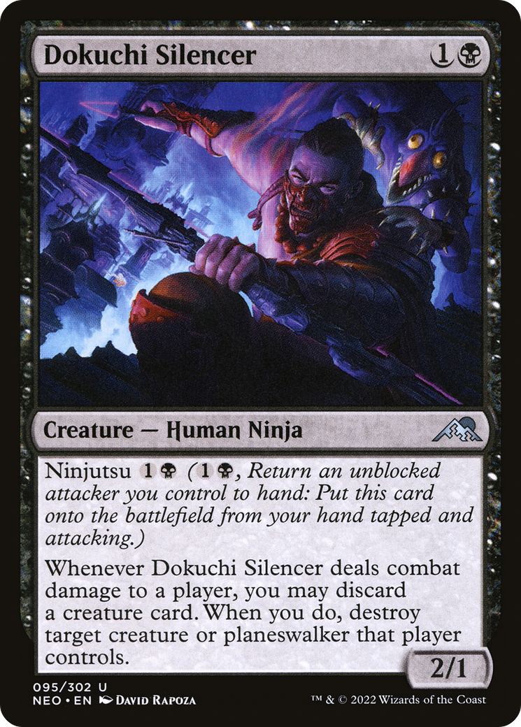 Dokuchi Silencer (NEO-095) [Kamigawa: Neon Dynasty] Foil MTG Single Wizards of the Coast