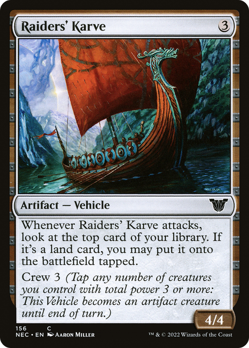 Raiders' Karve (NEC-156) [Neon Dynasty Commander] MTG Single Wizards of the Coast