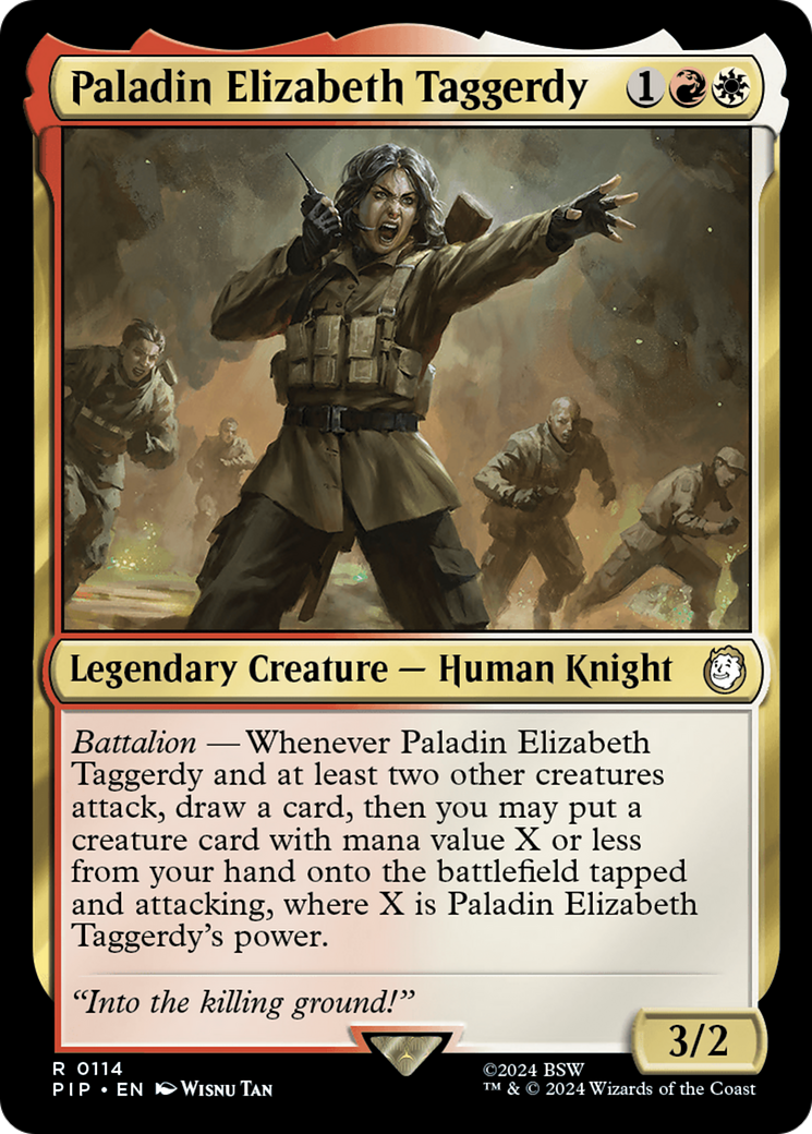 Paladin Elizabeth Taggerdy (PIP-114) [Fallout] Foil MTG Single Wizards of the Coast