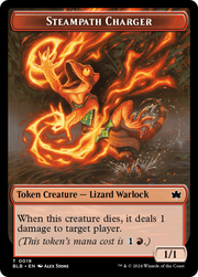 Treasure // Steampath Charger Double-Sided Token [Tokens] Bloomburrow Tokens MTG Single Magic: The Gathering