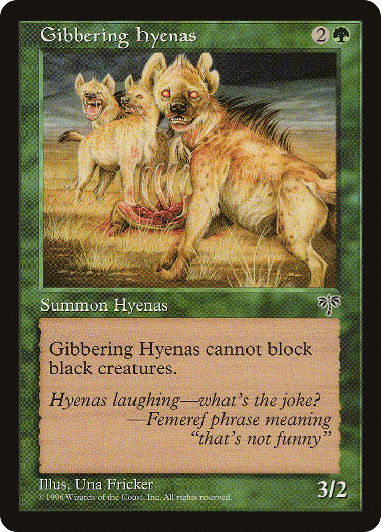 Gibbering Hyenas (MIR-) [Mirage] MTG Single Wizards of the Coast