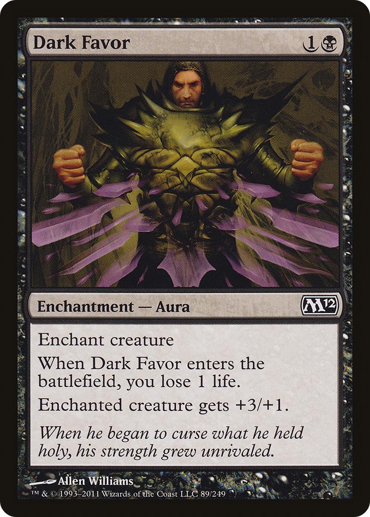 Dark Favor (M12-089) [Magic 2012] MTG Single Wizards of the Coast