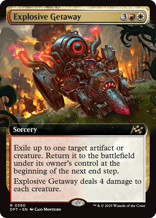 Explosive Getaway (DFT-390) [Aetherdrift] (Extended Art) MTG Single Wizards of the Coast
