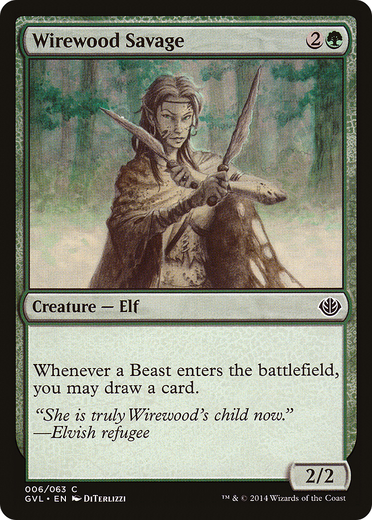 Wirewood Savage (DD3-006) [Misc] Duel Decks Anthology: Garruk vs. Liliana MTG Single Wizards of the Coast