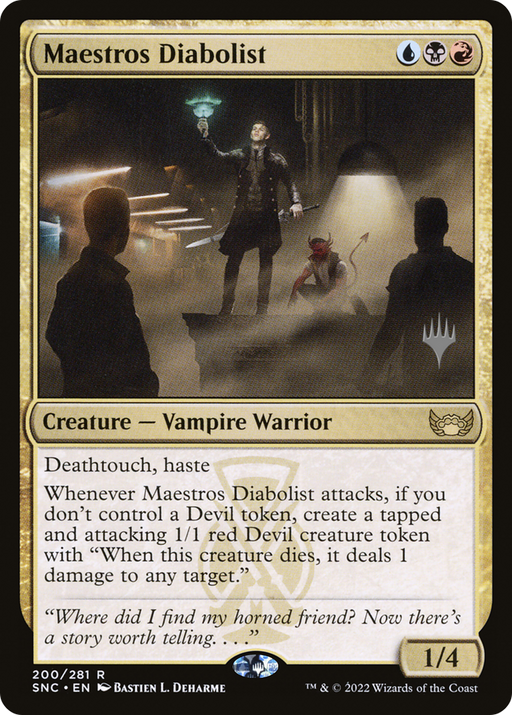Maestros Diabolist (PPSNC-200P) [Streets of New Capenna Promos] MTG Single Wizards of the Coast