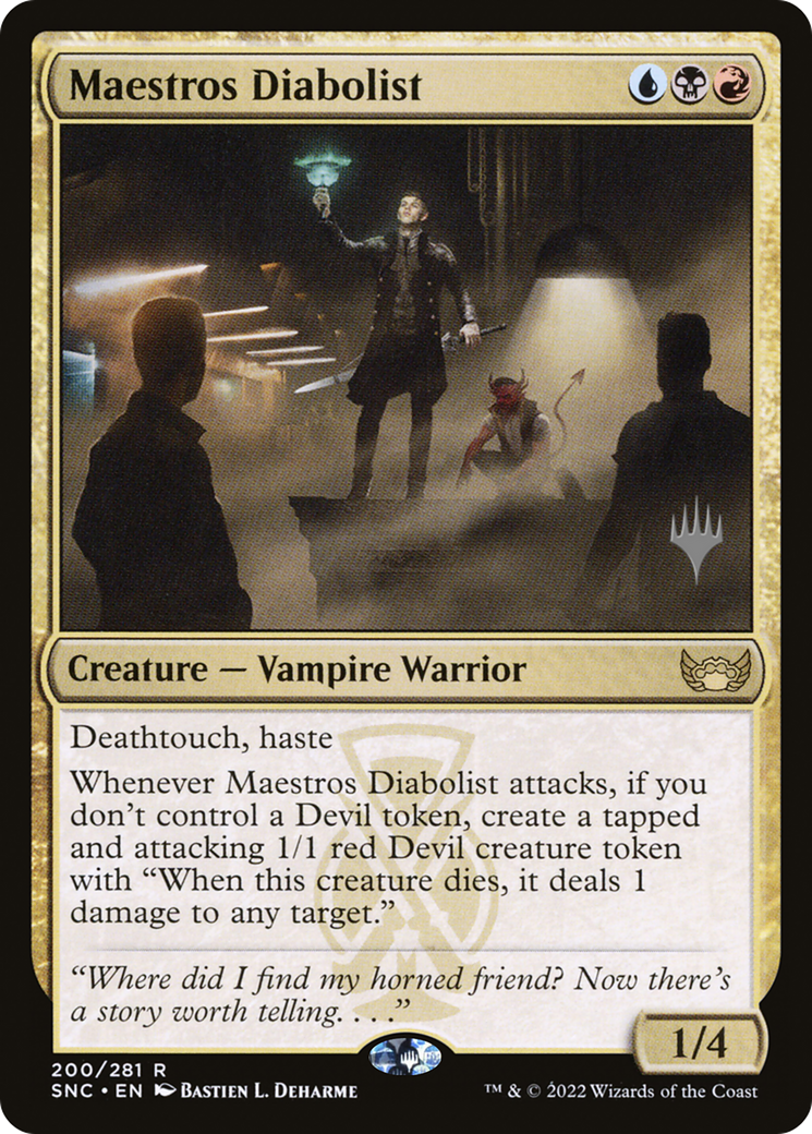 Maestros Diabolist (PPSNC-200P) [Streets of New Capenna Promos] Foil MTG Single Wizards of the Coast