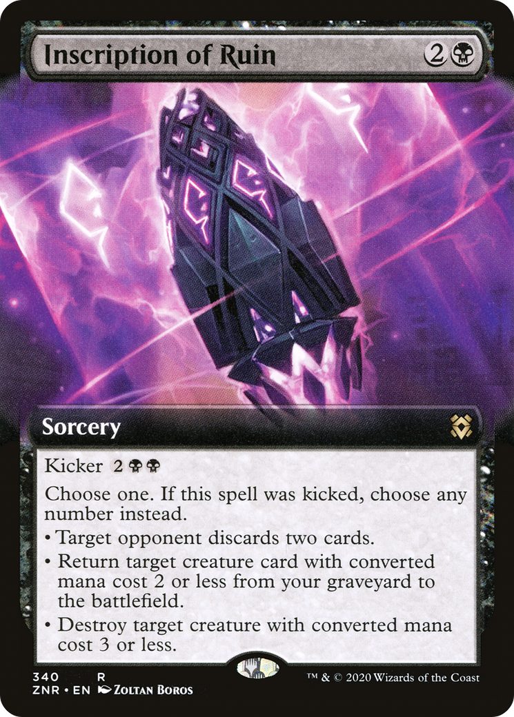 Inscription of Ruin (ZNR-340) [Zendikar Rising] (Extended Art) Foil MTG Single Wizards of the Coast