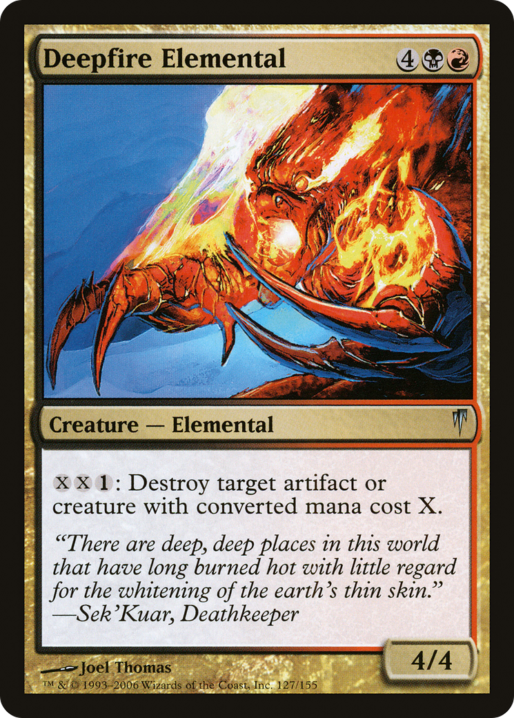 Deepfire Elemental (CSP-127) [Coldsnap] Foil MTG Single Wizards of the Coast