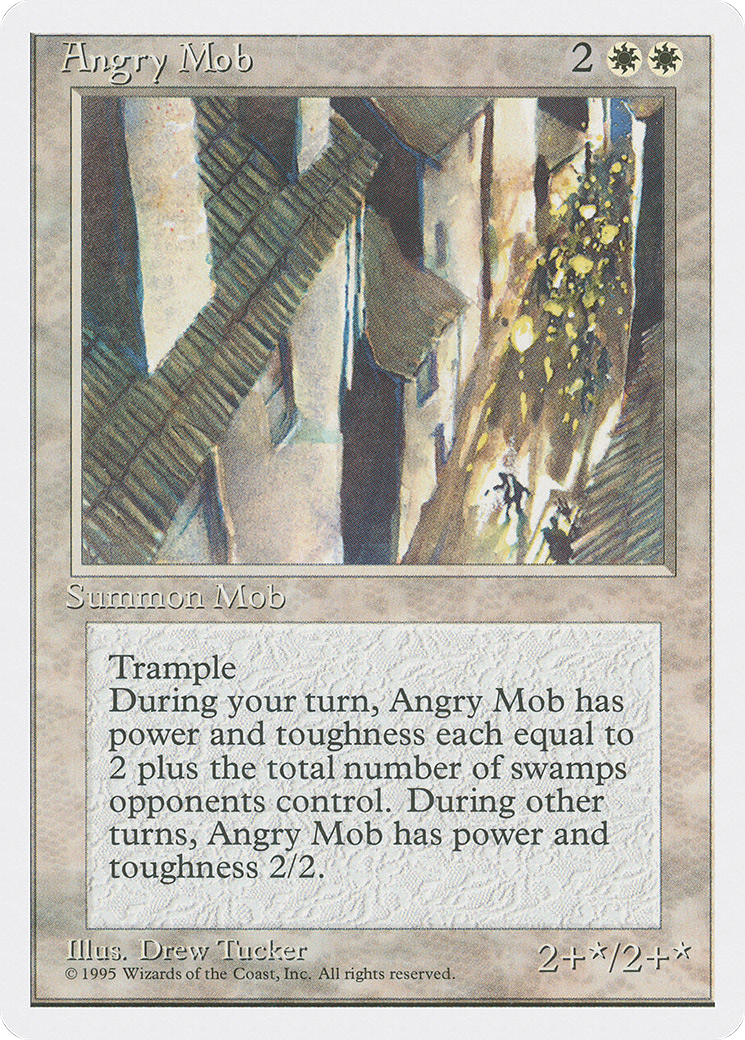 Angry Mob (4ED-003) [Fourth Edition] MTG Single Wizards of the Coast