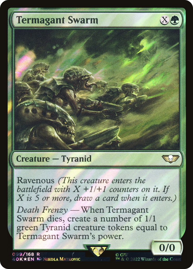 Termagant Swarm (40K-99★) [Warhammer 40,000 Commander] Foil MTG Single Wizards of the Coast