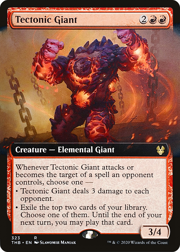 Tectonic Giant (THB-323) [Theros Beyond Death] (Extended Art) MTG Single Wizards of the Coast