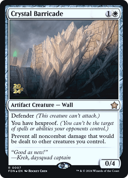 Crystal Barricade (PRE-007) [Foundations Promos] Foil MTG Single Wizards of the Coast