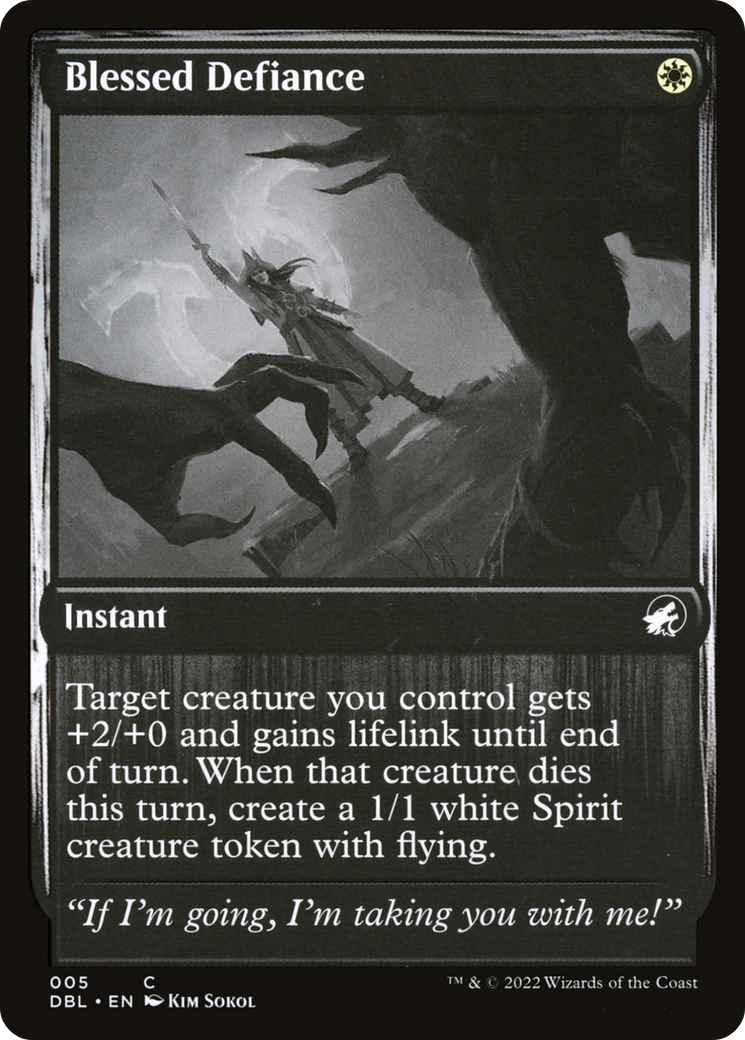 Blessed Defiance (DBL-005) [Innistrad: Double Feature] MTG Single Wizards of the Coast