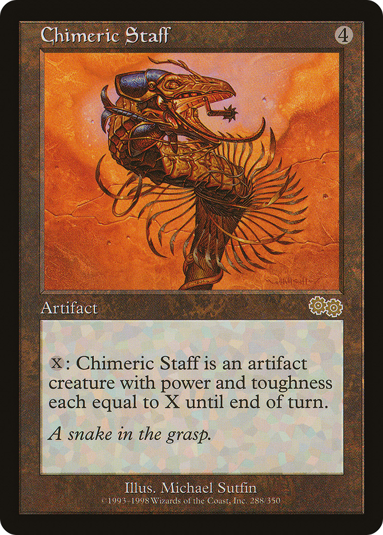 Chimeric Staff (USG-288) [Urza's Saga] MTG Single Wizards of the Coast