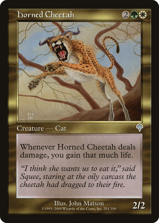 Horned Cheetah (INV-251) [Invasion] MTG Single Wizards of the Coast