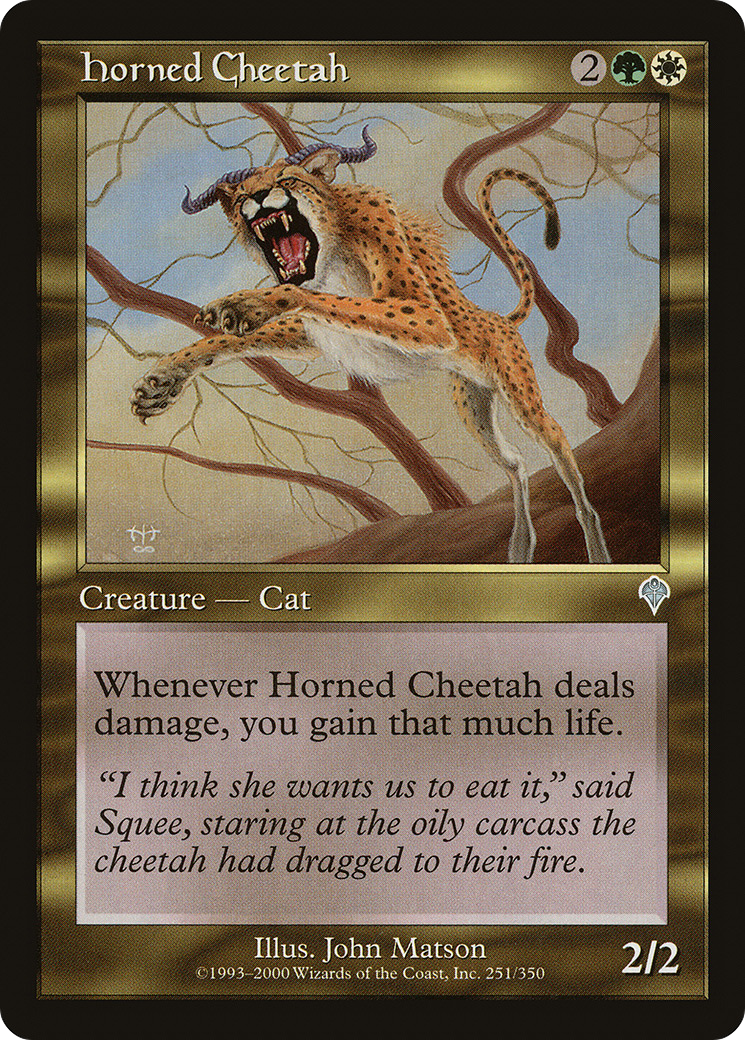Horned Cheetah (INV-251) [Invasion] Foil MTG Single Wizards of the Coast
