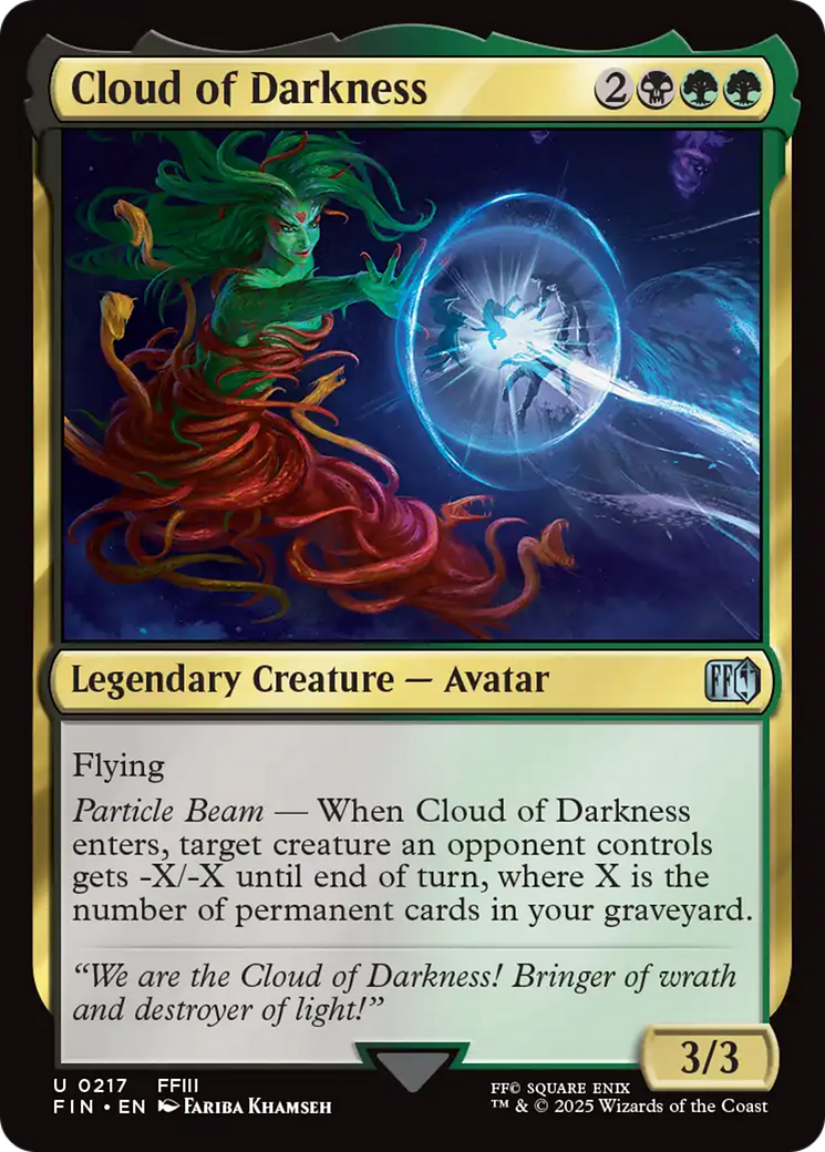 Cloud of Darkness (FIN-217) [FINAL FANTASY] MTG Single Wizards of the Coast