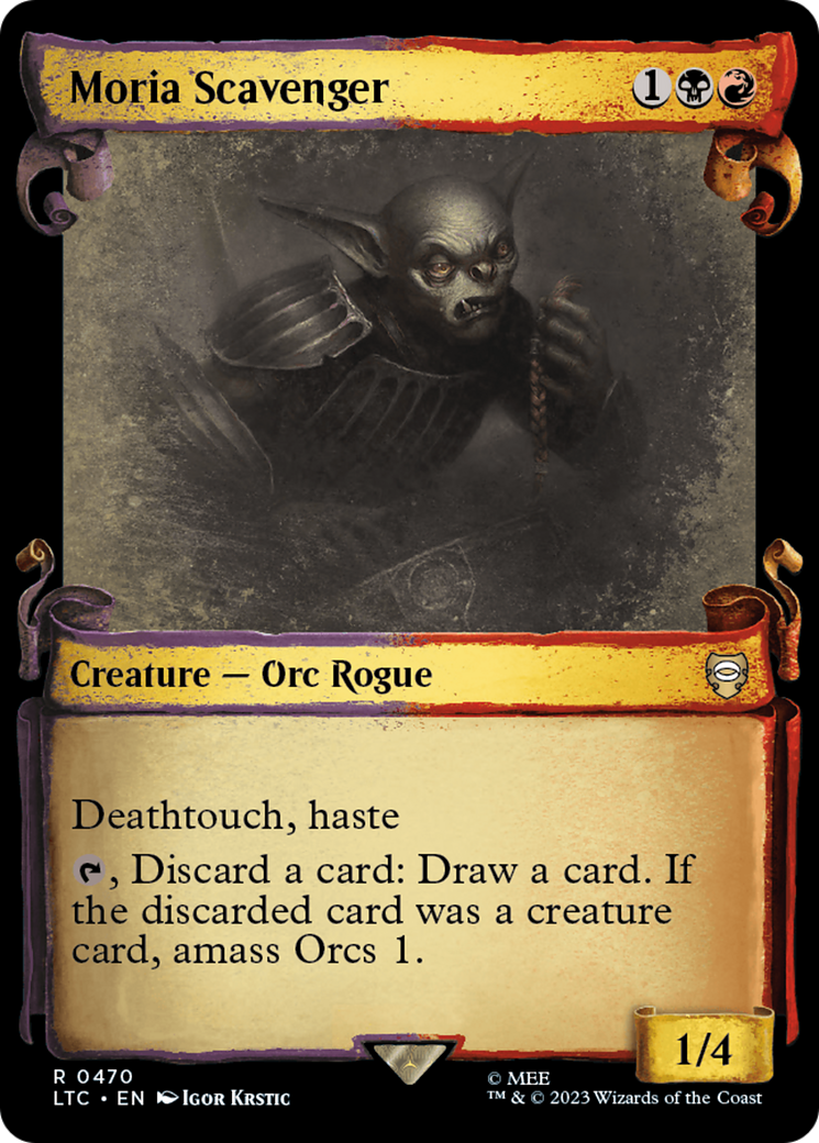 Moria Scavenger (Showcase Scrolls) (LTC-470) [Tales of Middle-earth Commander] (Showcase) Foil MTG Single Wizards of the Coast