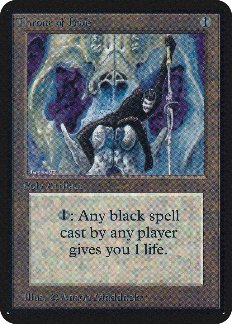 Throne of Bone (LEA-273) [Oldschool] Limited Edition Alpha MTG Single Wizards of the Coast