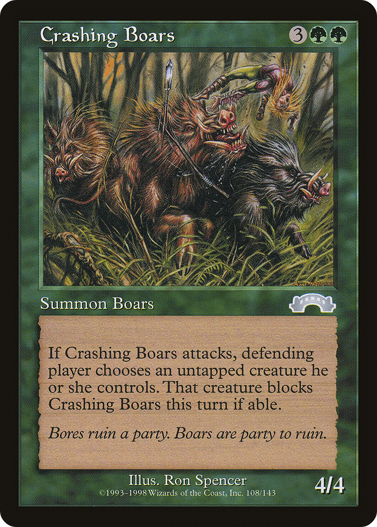 Crashing Boars (EXO-108) [Exodus] MTG Single Wizards of the Coast