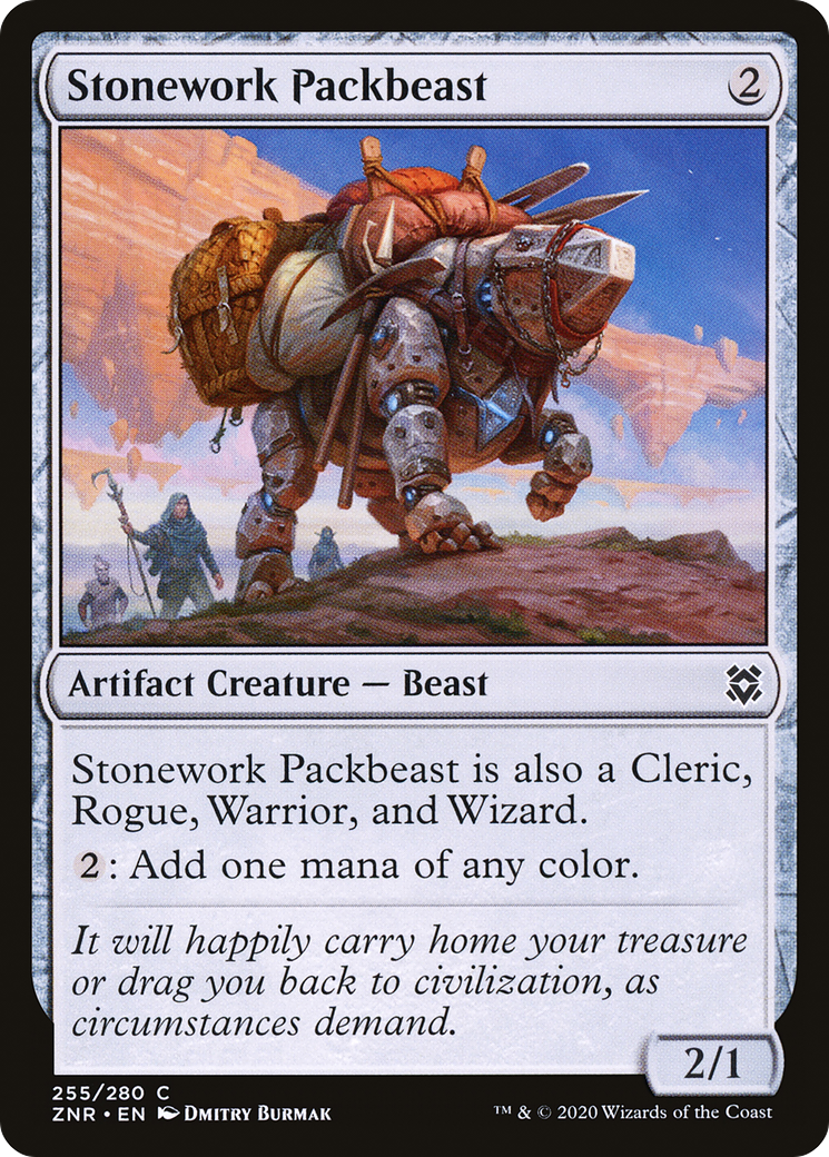 Stonework Packbeast (ZNR-255) [Zendikar Rising] Foil MTG Single Wizards of the Coast
