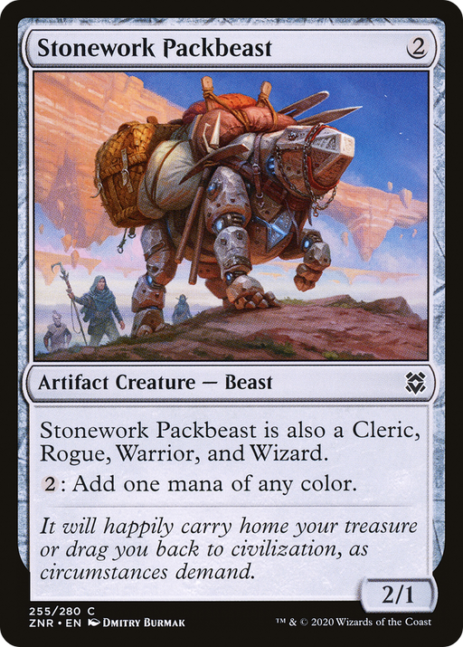 Stonework Packbeast (ZNR-255) [Zendikar Rising] Foil MTG Single Wizards of the Coast