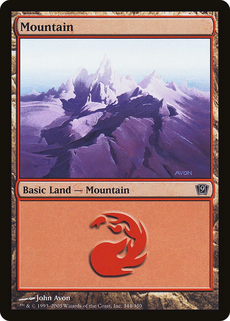 Mountain (344) (9ED-344) [9th Edition] Foil MTG Single Wizards of the Coast