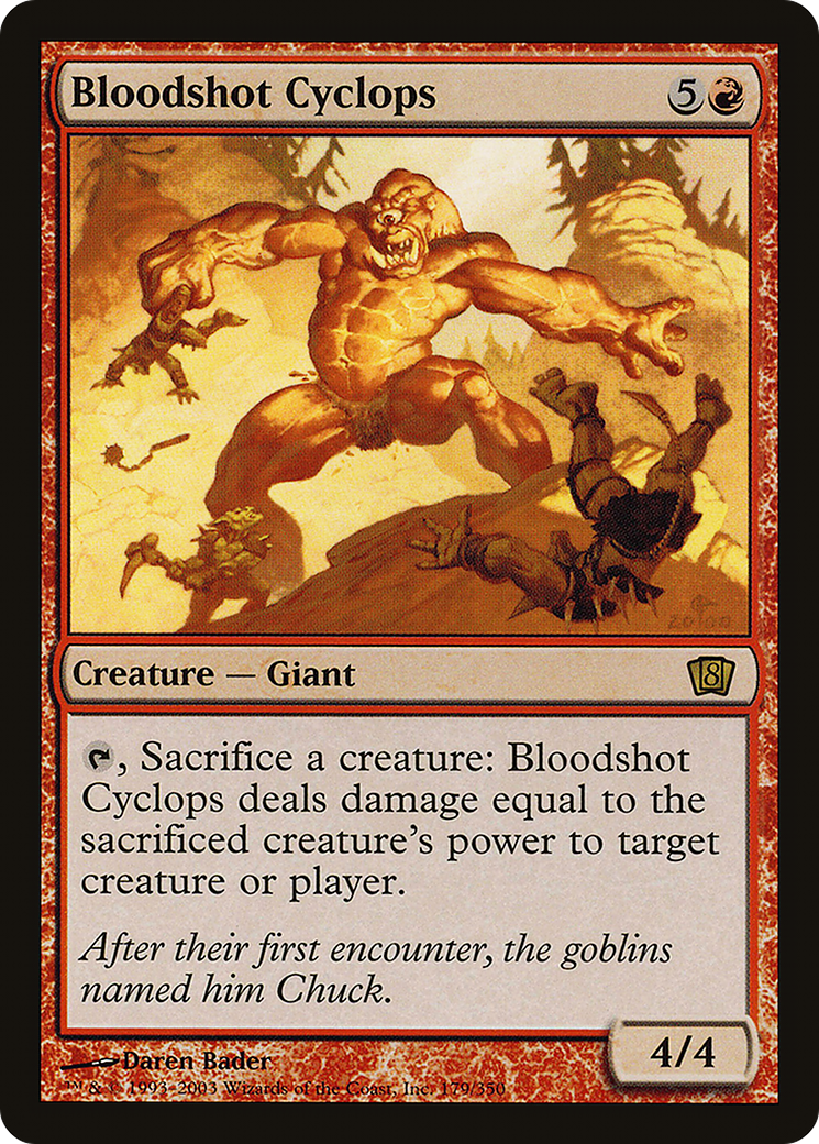 Bloodshot Cyclops (8ED-179) [8th Edition] Foil MTG Single Wizards of the Coast