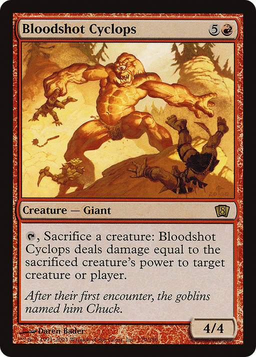 Bloodshot Cyclops (8ED-179) [8th Edition] MTG Single Wizards of the Coast