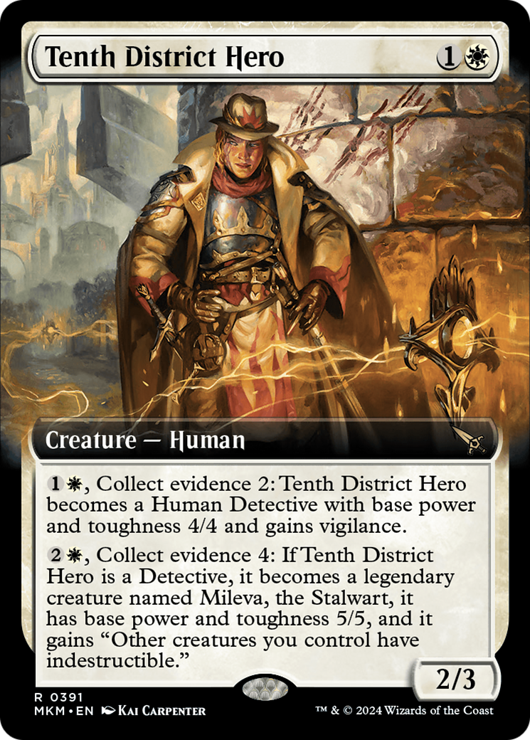Tenth District Hero (MKM-391) [Murders at Karlov Manor] (Extended Art) MTG Single Murders at Karlov Manor